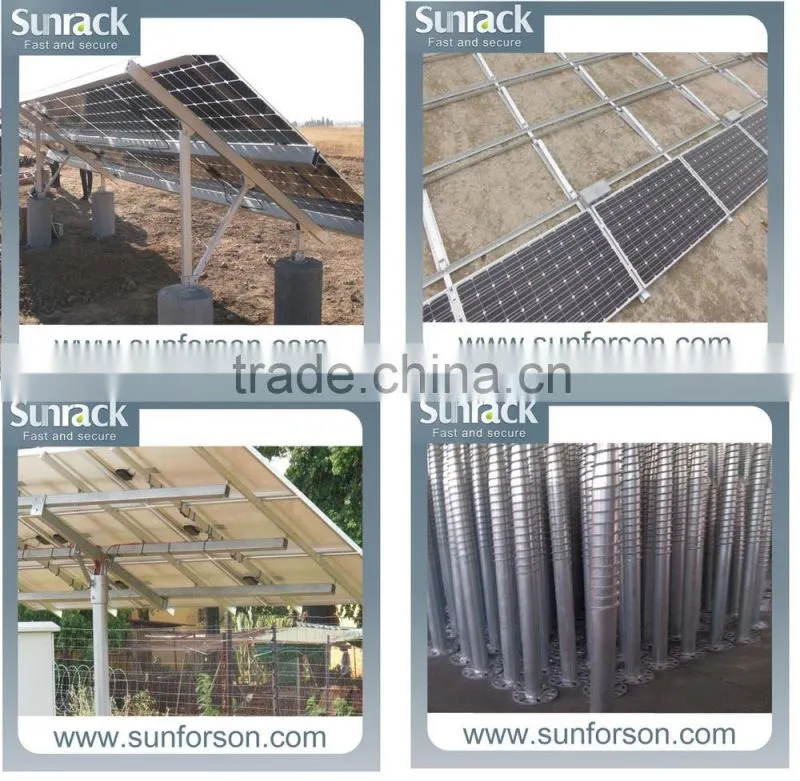 Solar ground Pile pv panel mount racks
