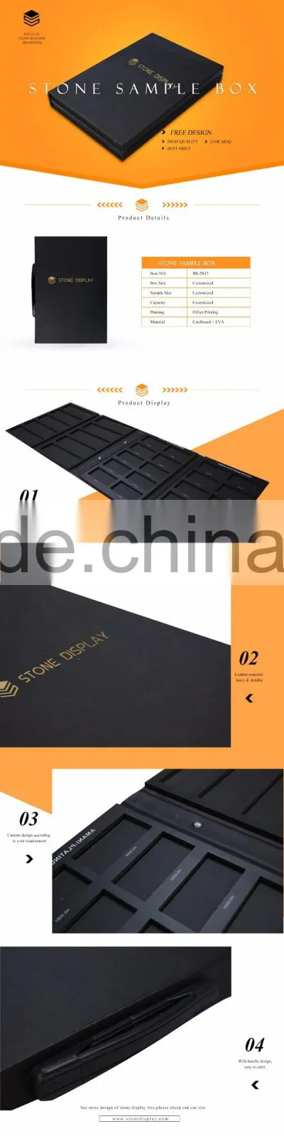 marble/granite/ceramic/mosaic tile display book/sample book/case/box