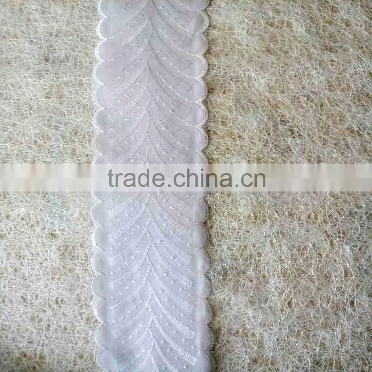 Garment decoration colorful embroidery cotton lace trimming