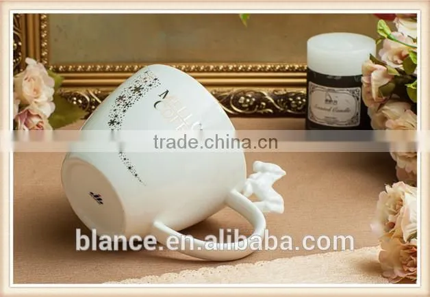 ceramic new year mug in horse design handle mug