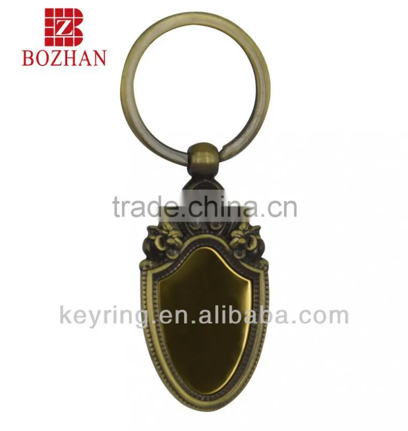 Customized Metal Keychain Blank with Nickel Plating, Made of Zinc Alloy, Small Orders are Accepted