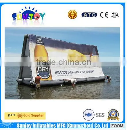 2016 Sunjoy hot selling customized inflatable water billboard for sale