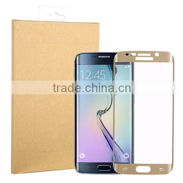 Gold 3D Curved Screen protector S6 Edge Plus Tempered Glass 9H