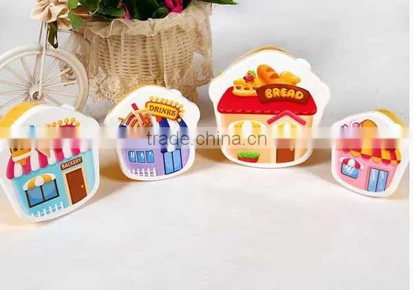 Gift Idea Cute Cartoon Kids Food Storage Container Set, set of 4