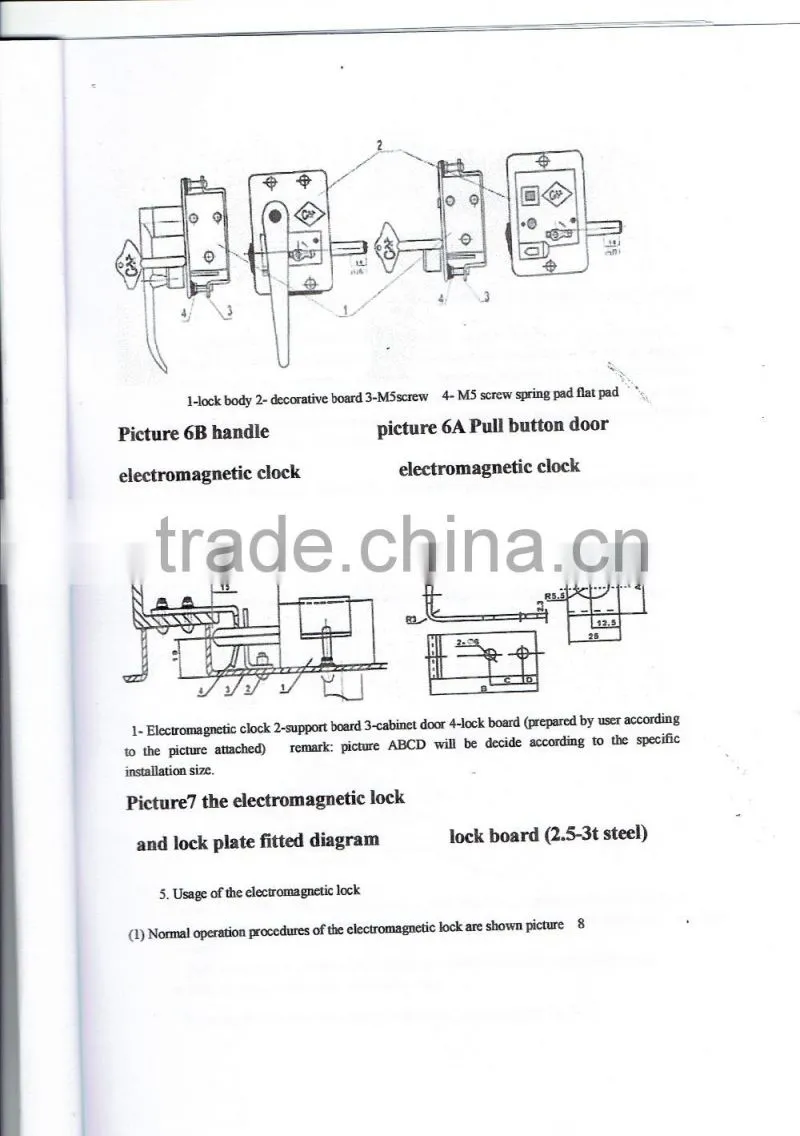 High quality products led electromagnetic door lock