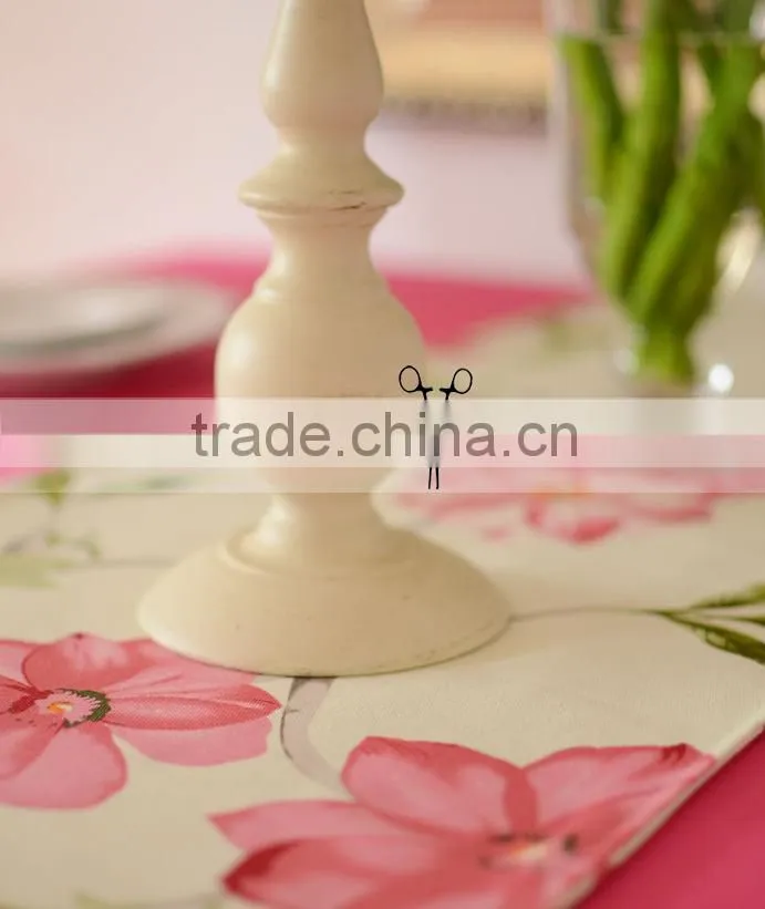 wholesale custom polyester linen paper table cloth