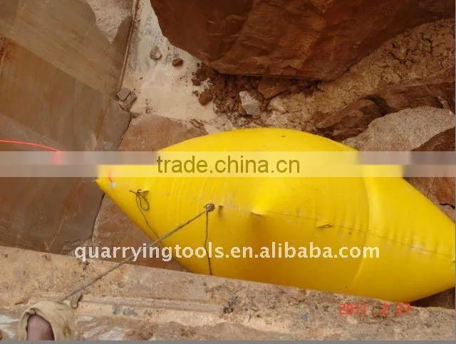 polymer pushing bag for cutting stone block