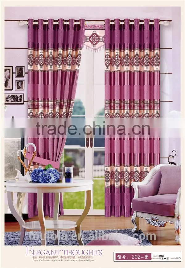 Printed blackout fabric curtain fabrics 2015 new designs