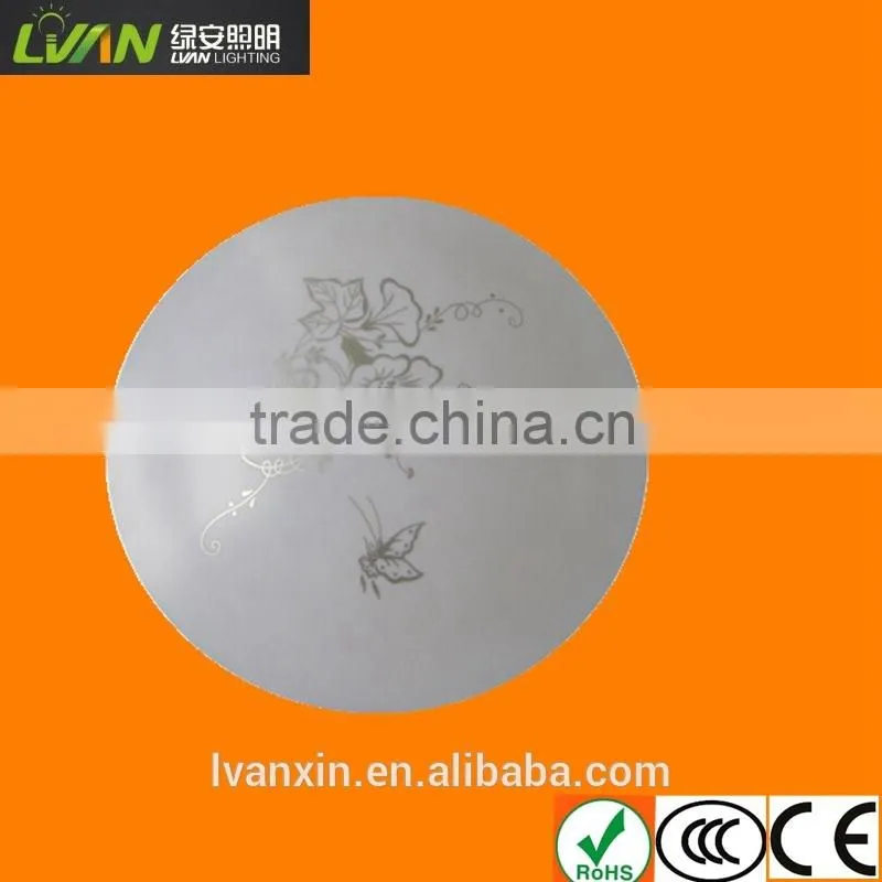 Acrylic round white color led garage ceiling light 12w ROHS LVD approved