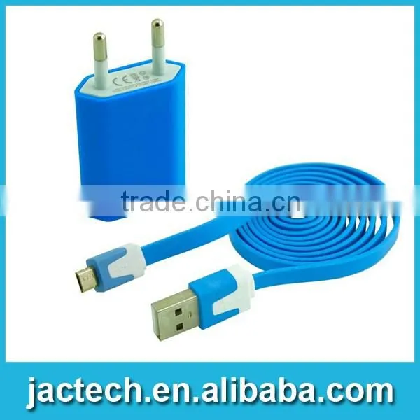 2 in 1 usb charger usb cables For iphone 5s/6s 1A EU plug Wall Charger
