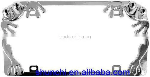 Chrome Frog License Plate Frame