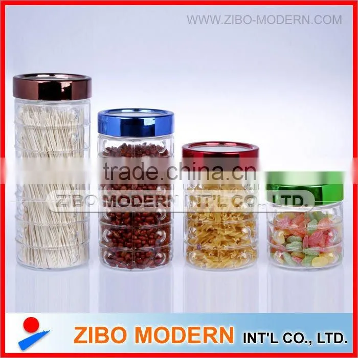 3pcs Round lid Glass Jar for food/glass jars