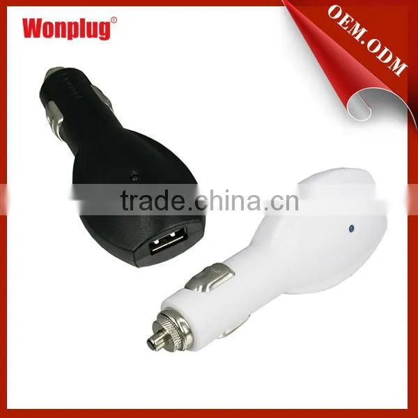 Guangzhou wonplug car charger adapter 5V 2A output with single USB port