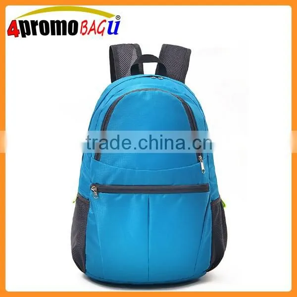 Factory cheap promotion nylon foldable bag folding backpack