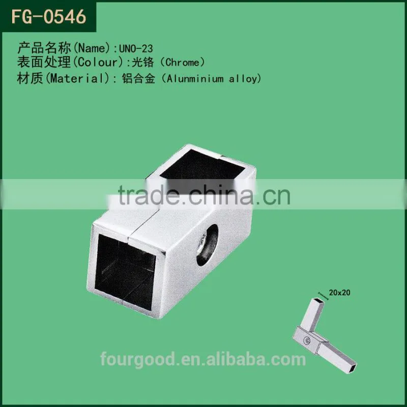chrome round pipe three way Connector