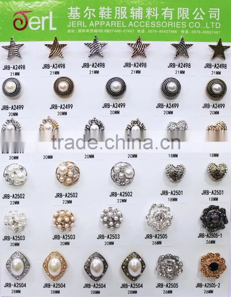 New arrival pearl rhinestone button for apparel