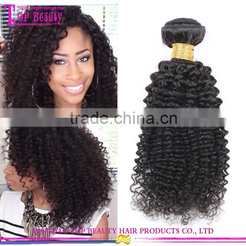 Factory Price Kinky Curly Human Hair Weft High Quality Peerless Peruvian Hair Weft