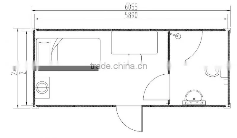 Flat-packed container house for office