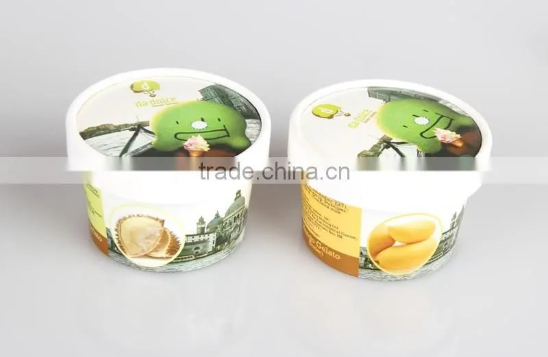 GoBest 7oz 200ML Custom Printed Disposable Ice Cream Paper Cups With paper lids