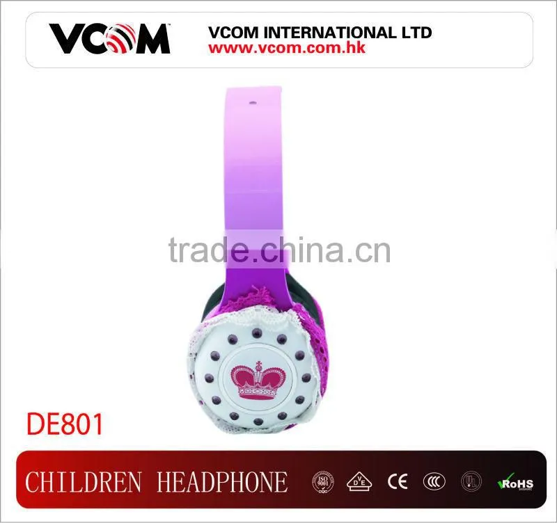 VCOM Newest Professional Design Children's headphones for 6-12 years old Children