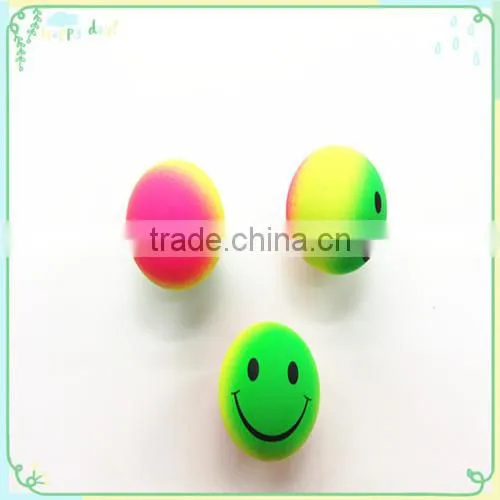 Promotional Toy Style and Rubber Material smile hard rubber foam ball