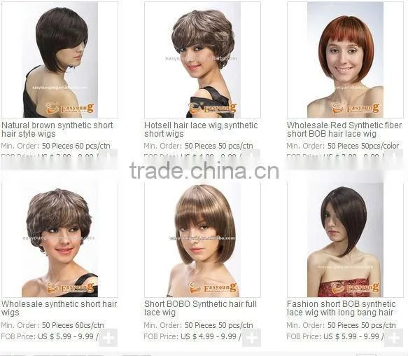 Fashion synthetic short afro curly full lace hair wigs for black women