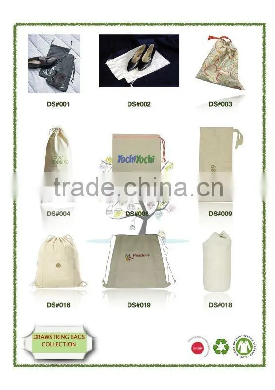 Recycled Organic Canvas Drawstring Bag
