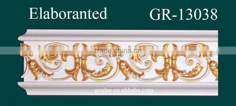 European- style Architectural Decorative PU Carving Cornice Mouldings