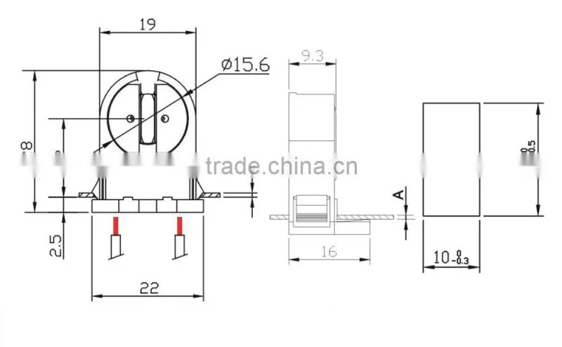 G5 Non-Shunted G5 Tombstone for T5 Tube Light Socket Lamp Holder