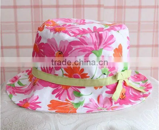 fashion custom children's flora bucket hat