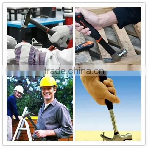 Good quality Carbon steel Fiberglass Handle types of hammers