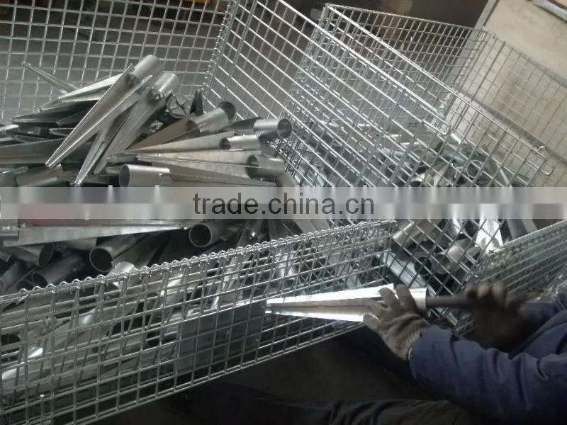 Galvanized fence post anchor