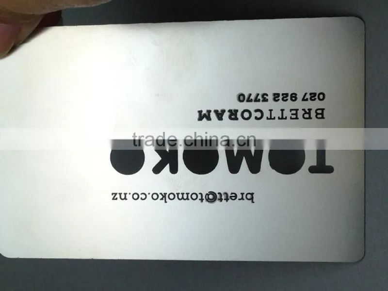 Cheap metal name/ business card with cutting letters