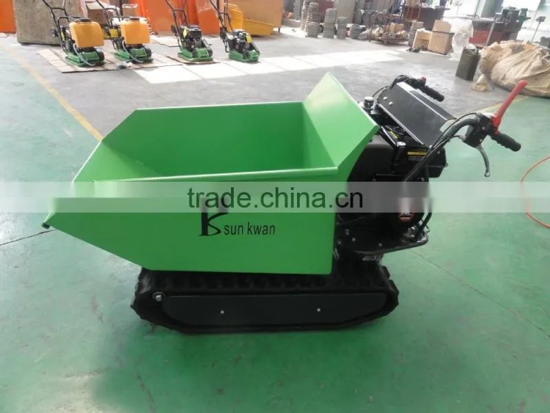 Europe hot selling 500kg mini construction green track dumper