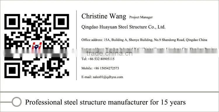 First-class Certified Prefabricated Metallic Workshop Shed