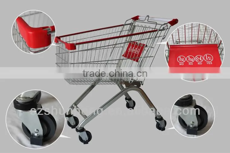 grocery store zinc dimension shopping trolley