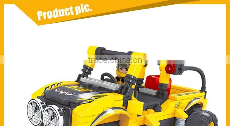 Hot Sale DIY educational kids remote control car building blocks toys