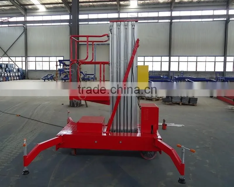 Aluminium Single Mast Work Lift Table 8m