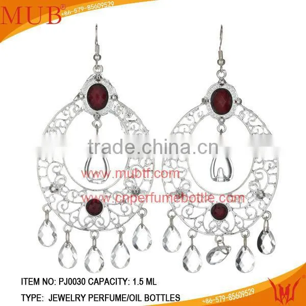 Cat's eye Jewelry Pendant Glass Perfume Bottle Jewelry Earring