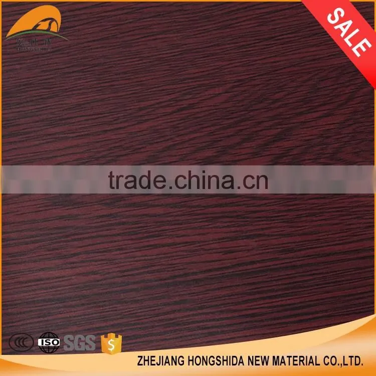 Hot selling pvc film wooden overlay decorative paper for wood furniture