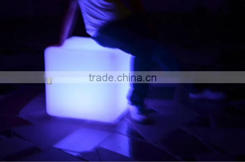 50cm large size RGB outdoor LED cubic stool