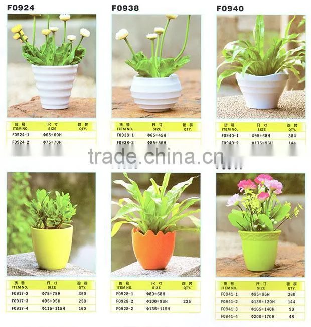 Attractive colorized eggshell shape plastic flower pot