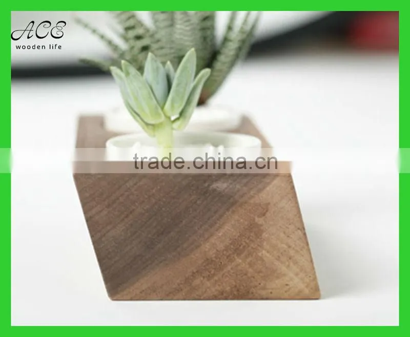 Wooden plant pot Home decorative plant pots wooden planter