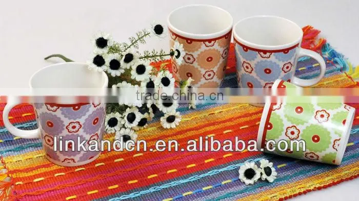 wonderful and hot sale ceramic coffee cup with different decal