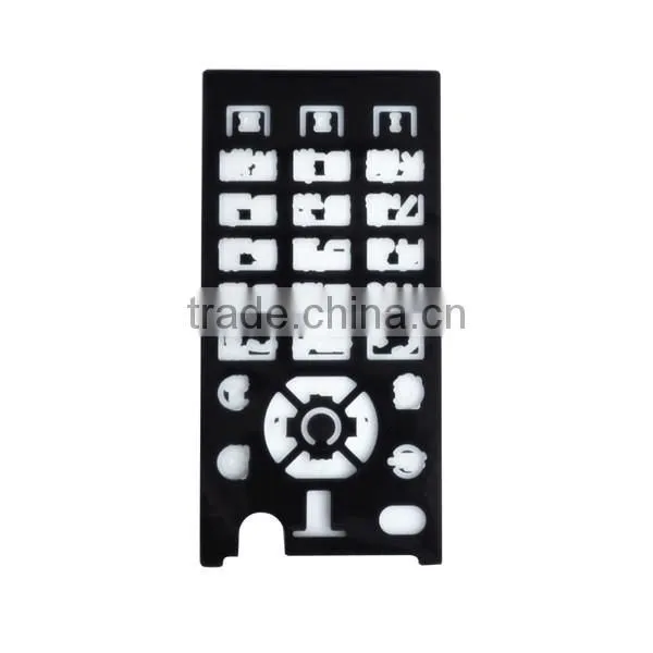 Eco-friendly silicone overmold waterproof PET sheet mobile phone keypad