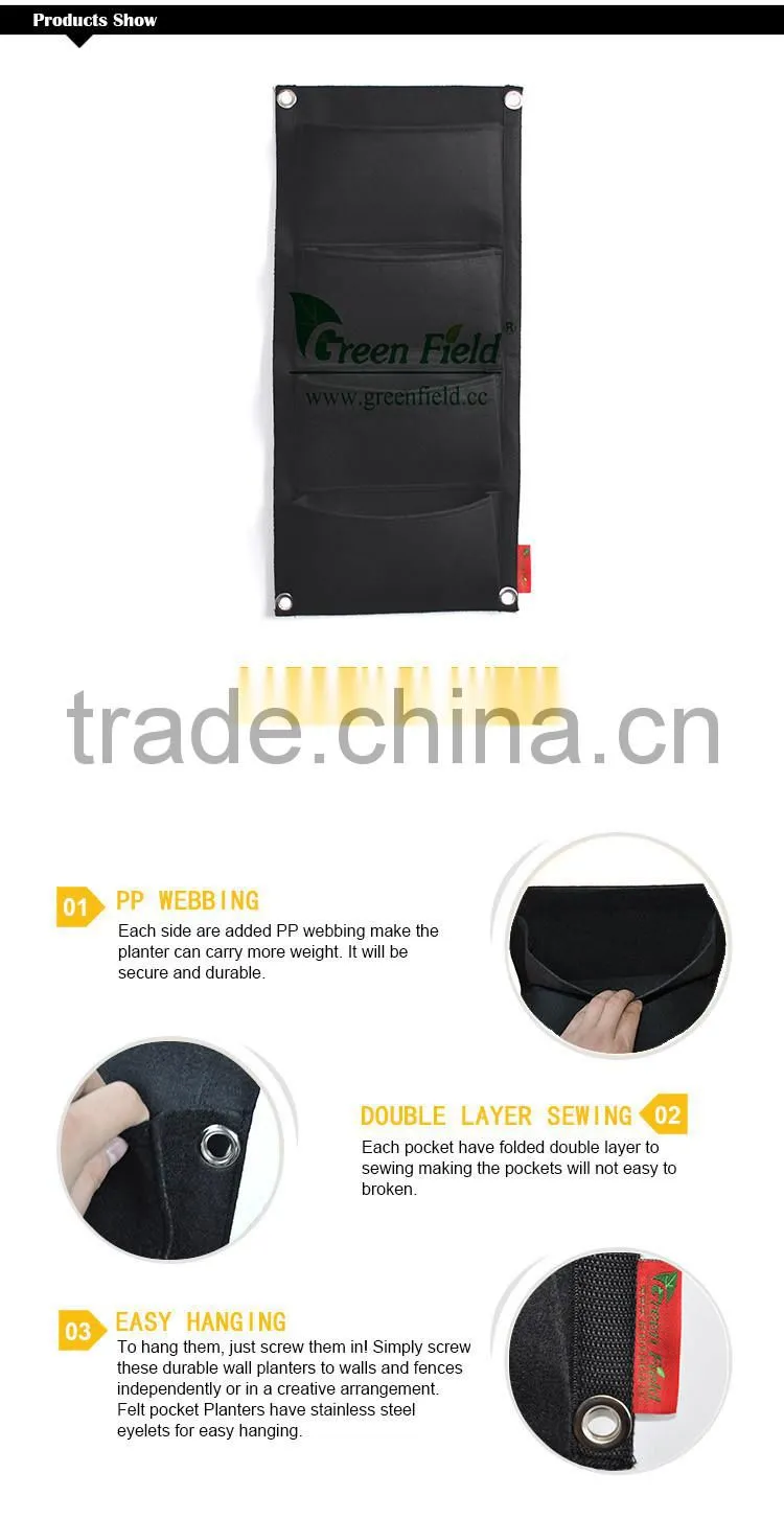 wholesale 7 pockets living wall Grow Bags Vertical Garden planter bags