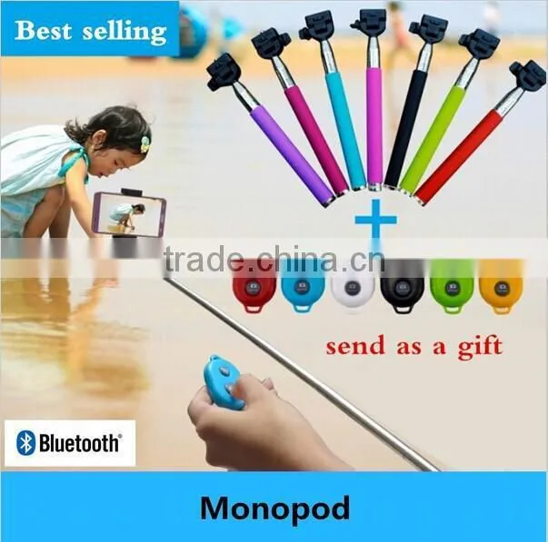 Bluetooth Extendable Selfie Monopod, wireless monopod for Iphone and Android smart phones