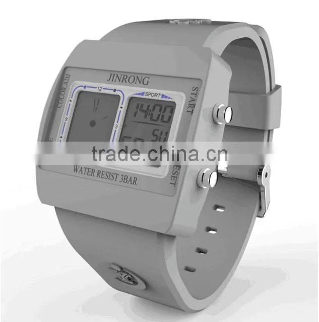 Dual Display Wrist Watch For Men, Fashion High Quality Men's Watch, Men Watch With LED Backlight/ Alarm Clock