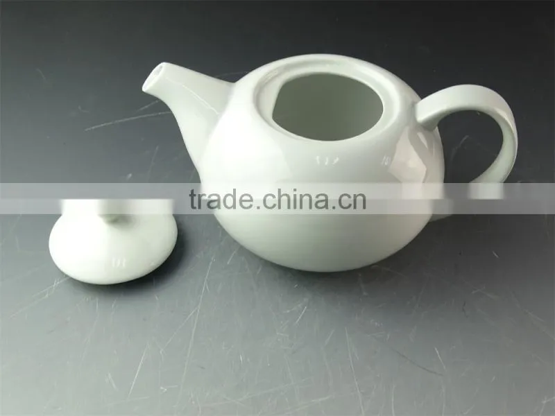 eco-friendly stocklot cheap white porcelain big capacity teapot