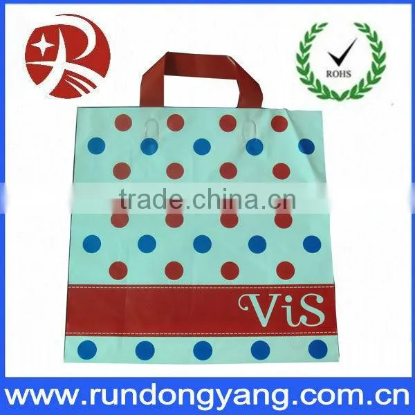 Wholesale LDPE Flexible Loop handle plastic shopping bags